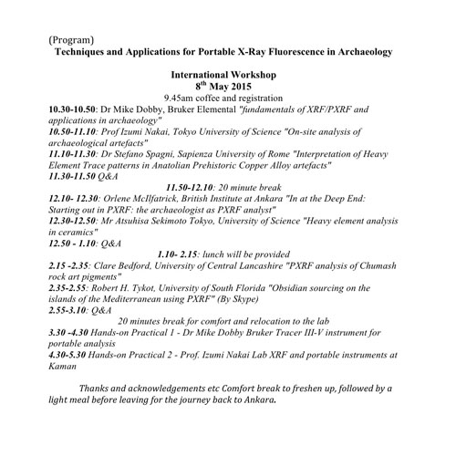 “Techniques and Applications for Portable X-Ray Fluorescence in Archaeology”
