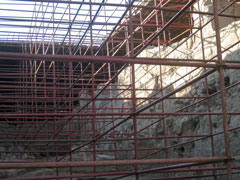 保護屋根仮設作業 2013秋 (3)