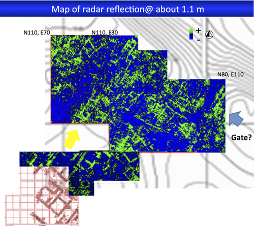 Fig. 32 : 2016 ~2018 と 2019 年度 GPR 探査結果 (by K. Fukuda)［クリックで拡大］